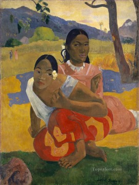  Primitivism Oil Painting - Nafea Faa ipoipo When Will You Marry Post Impressionism Primitivism Paul Gauguin